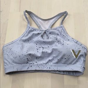 Vullsport Vull Sport Blue Speckled Sports Bra sz M